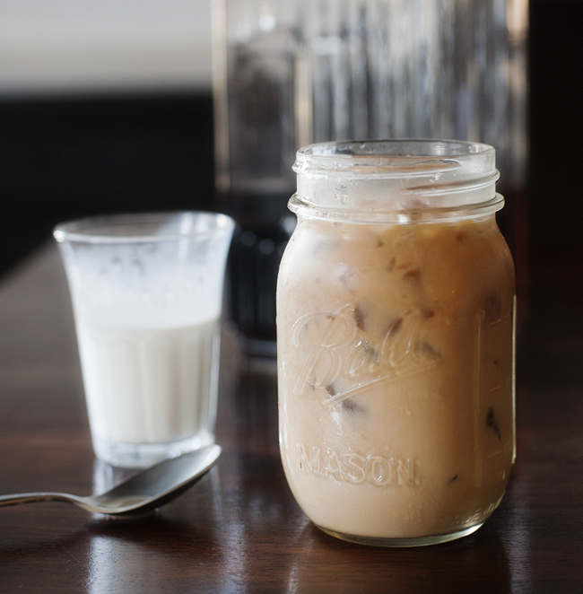 Iced coffee with condensed milk