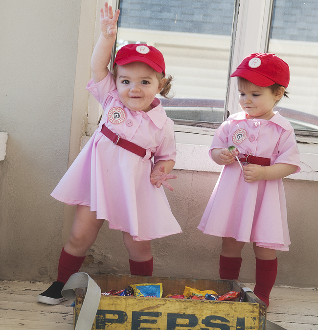 Girls Pink Baseball Player Costume Hat Socks Kids League Dress Halloween