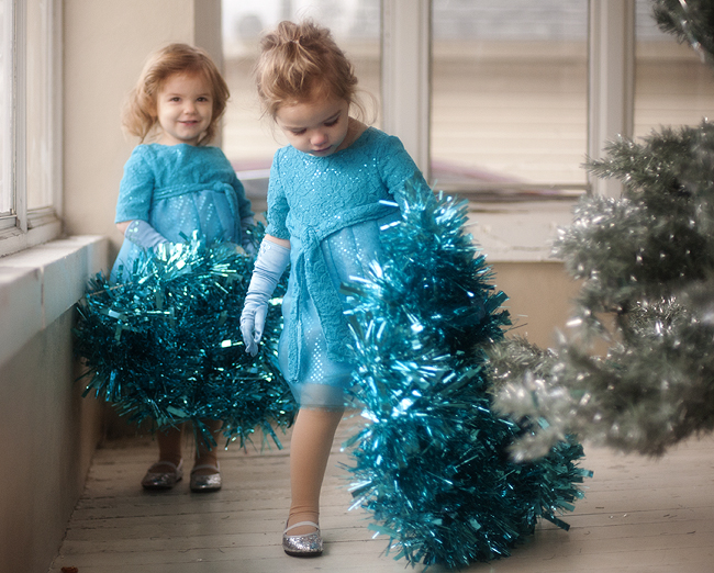 White christmas deals blue dresses