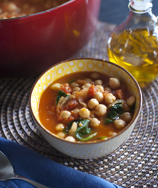 Vegan Garbanzos con Espinacas y Jengibre (Spanish Chickpea and Spinach Stew  With Ginger) Recipe