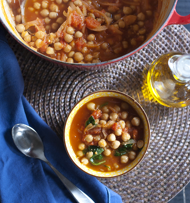 Vegan Garbanzos con Espinacas y Jengibre (Spanish Chickpea and Spinach Stew  With Ginger) Recipe