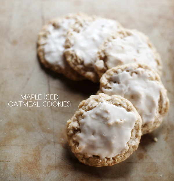 Iced Maple Oatmeal Cookies - The Nostalgic Crumb