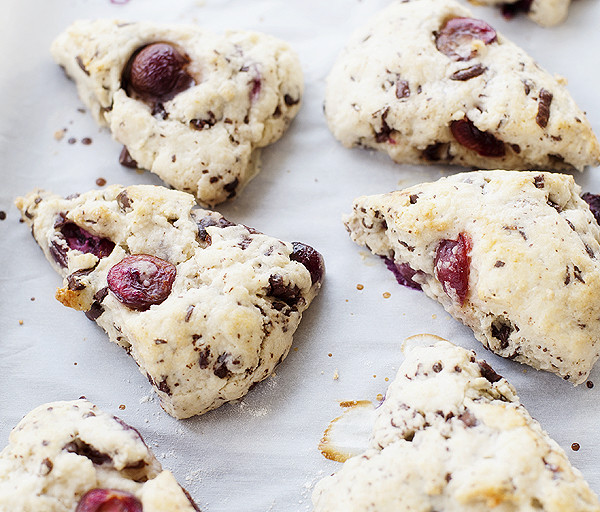 Dark Chocolate Cherry Scones