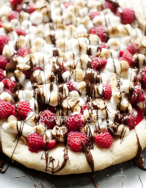 Raspberry S'mores Pizza