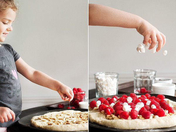 Raspberry S'mores Pizza