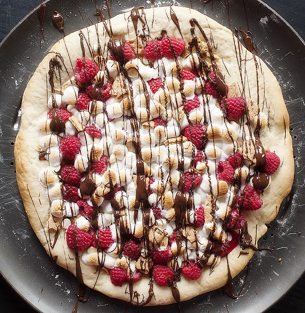 Raspberry S'mores Pizza