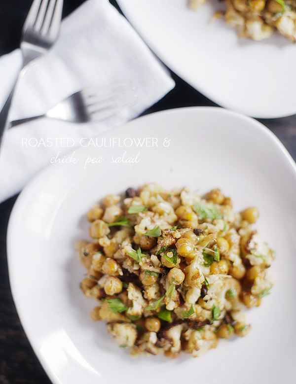 Roasted Cauliflower & Chick Pea Salad