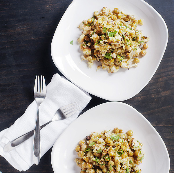 Roasted Cauliflower & Chick Pea Salad