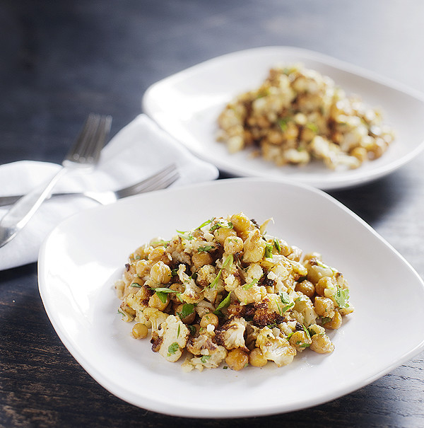 Roasted Cauliflower & Chick Pea Salad