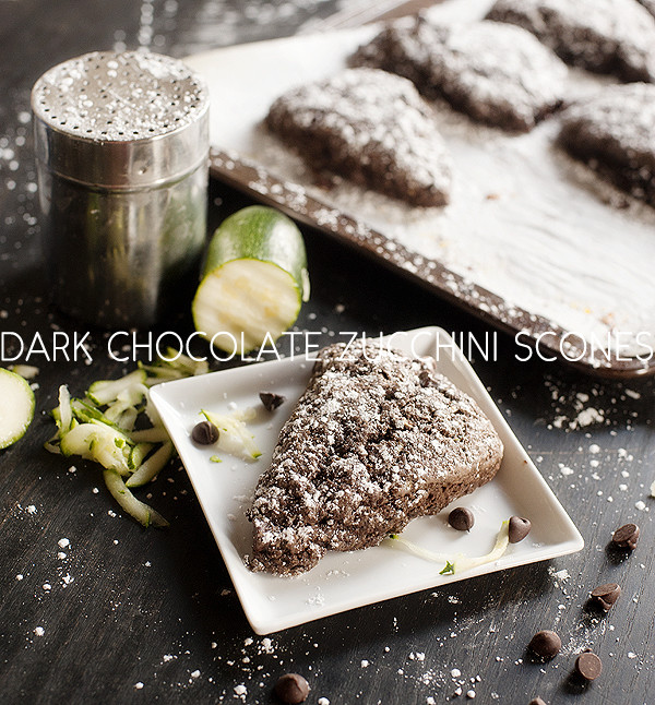 Dark Chocolate Zucchini Scones