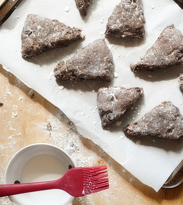 Dark Chocolate Zucchini Scones