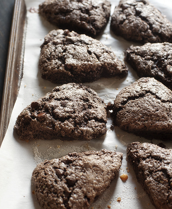 Dark Chocolate Zucchini Scones