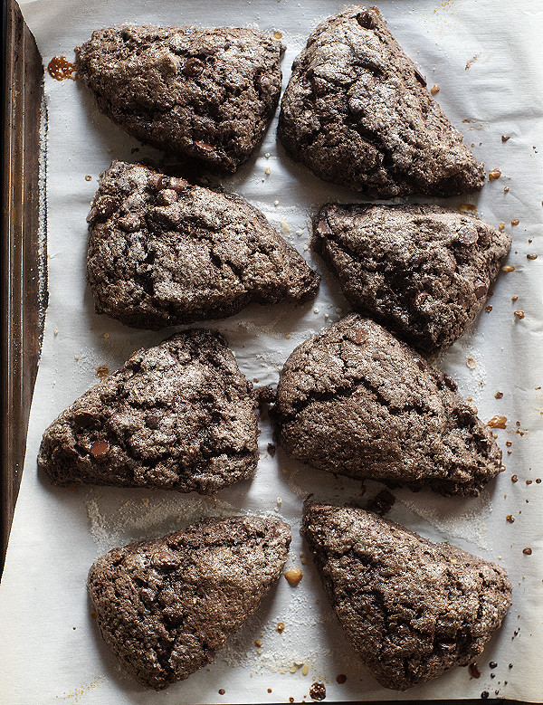 Dark Chocolate Zucchini Scones