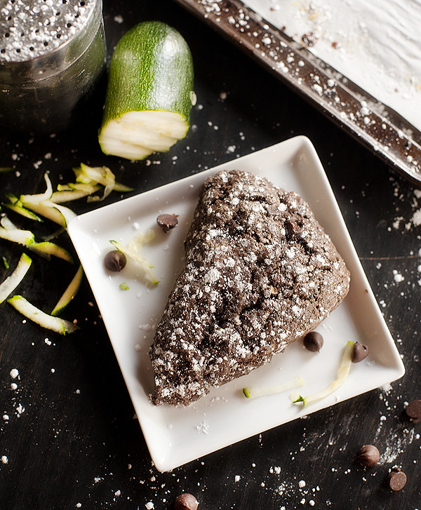 Dark Chocolate Zucchini Scones