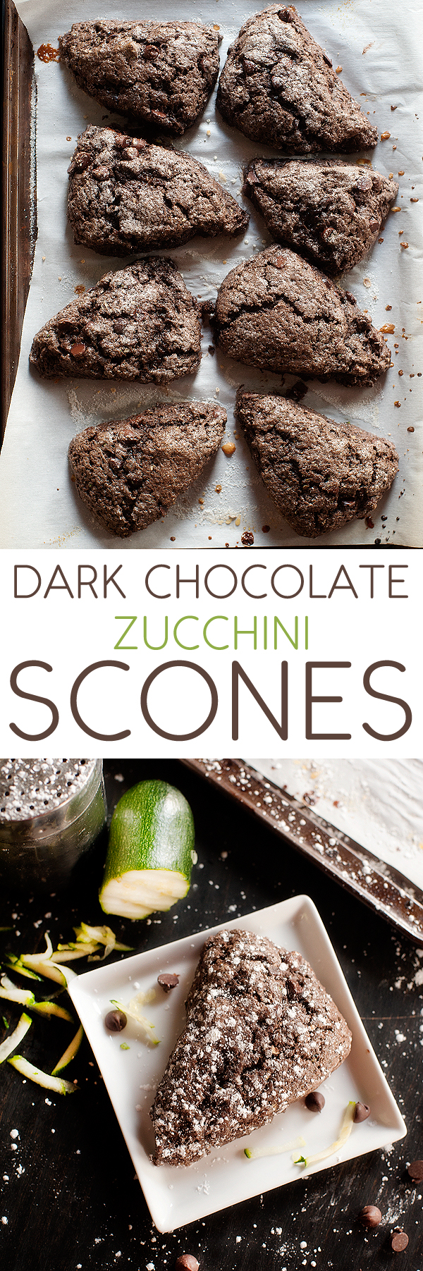 Dark Chocolate Zucchini Scones