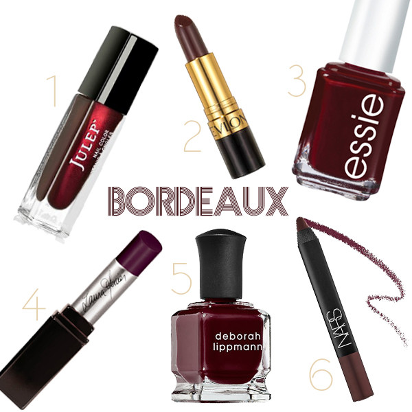 bordeaux nail & lip for fall 2015