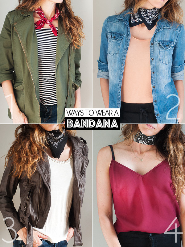 ways to wear a bandana around the neck