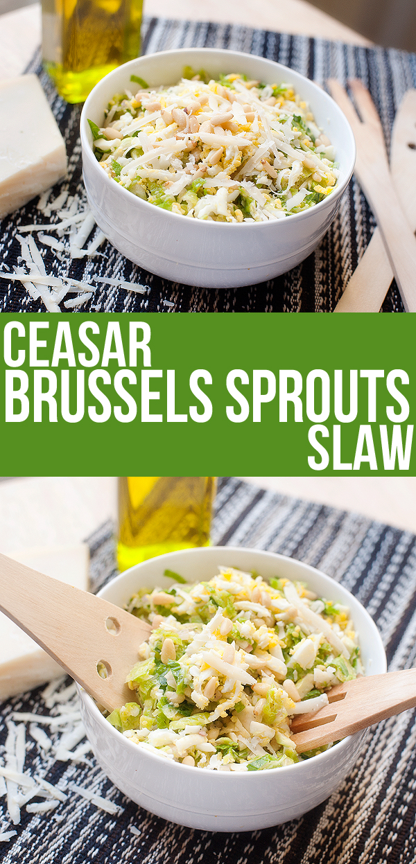 Ceasar Brussels Sprouts Slaw