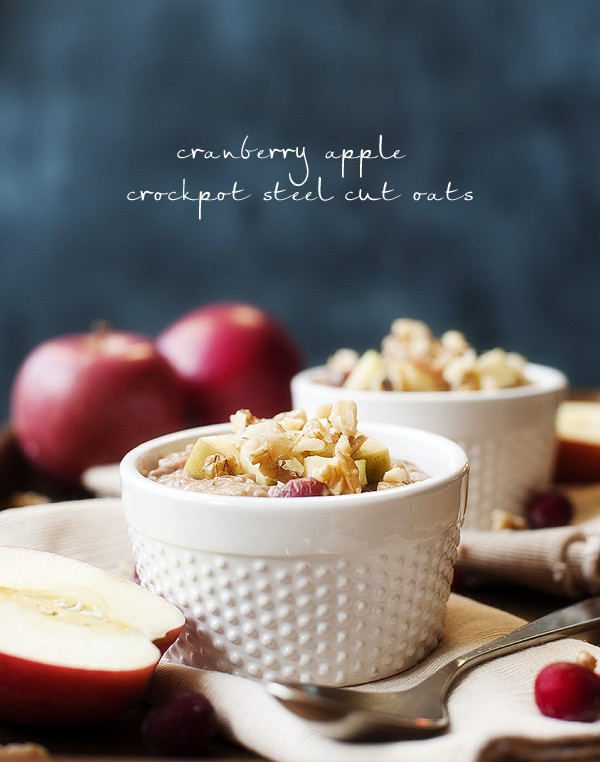 Cranberry Apple Crockpot Steel Cut Oats