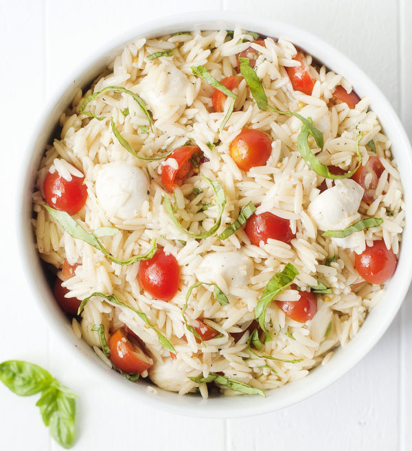 caprese orzo salad