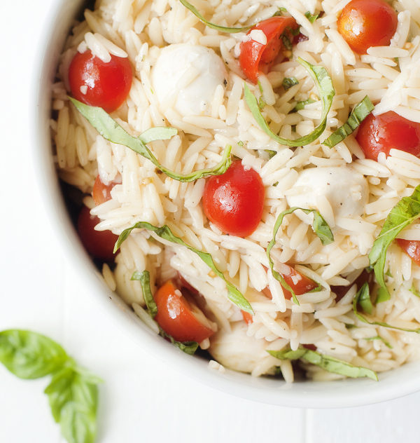 caprese orzo salad