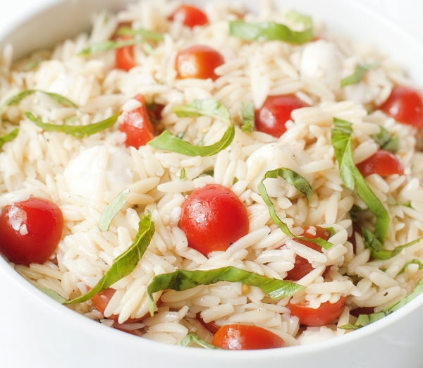 caprese orzo salad