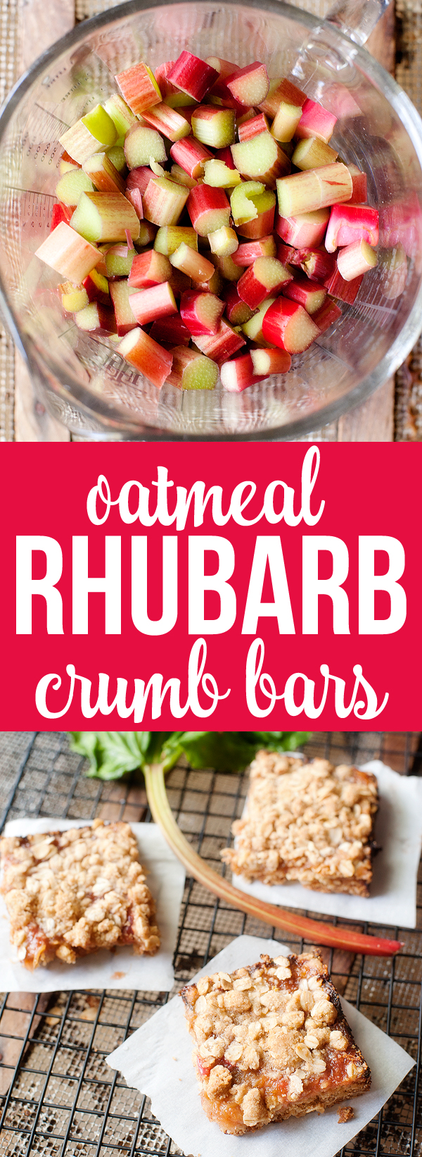oatmeal rhubarb crumb bars
