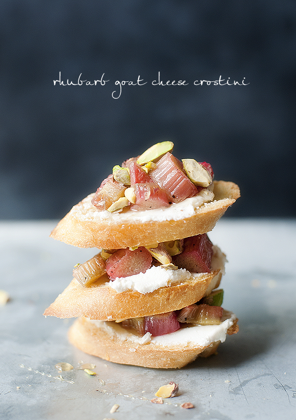 rhubarb goat cheese crostini