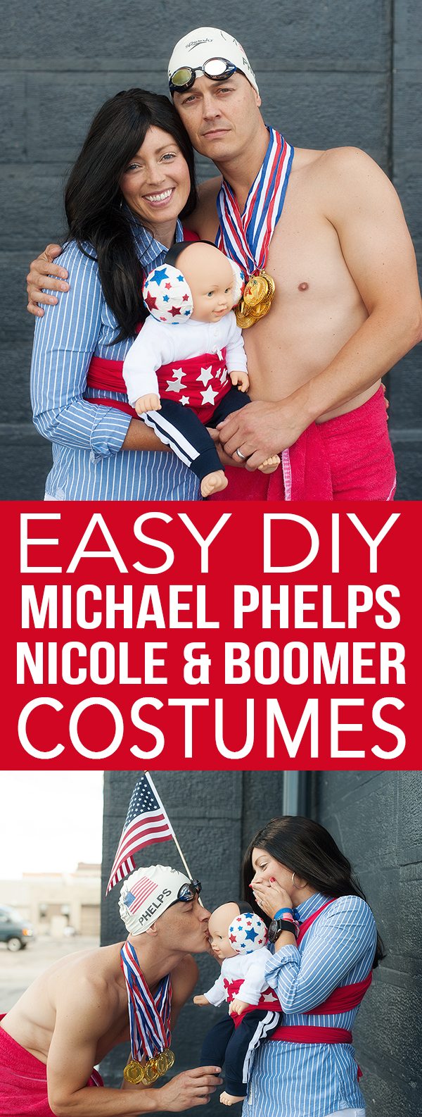 DIY Michael Phelps, Nicole & Boomer Costumes