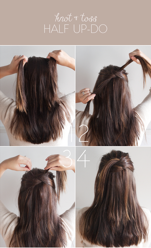 knot and toss half up-do | pretty plain janes