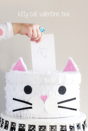 kitty cat valentine box | pretty plain janes